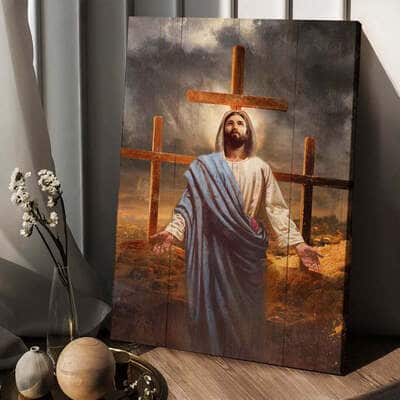Old Rugged Cross Jesus Canvas Print