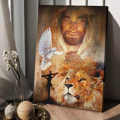 Lion King Dove Jesus Pray For Healing Canvas Print Lion King Dove Jesus Pray For Healing Canvas Print