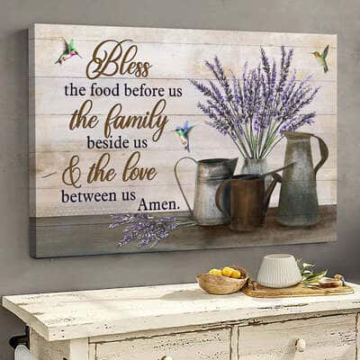 Christian The Food Before Us The Family Beside Us Canvas Wall Art