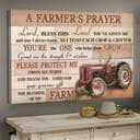 Christian Jesus Vintage A Farmer's Prayer Canvas Wall Art Christian Jesus Vintage A Farmer's Prayer Canvas Wall Art