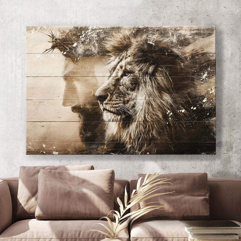 Christian Lion Of Judah Jesus Canvas Wall Art Christian Lion Of Judah Jesus Canvas Wall Art