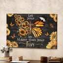 Christian Jesus Let Your Faith Be Bigger Than Your Fear Canvas Wall Art
