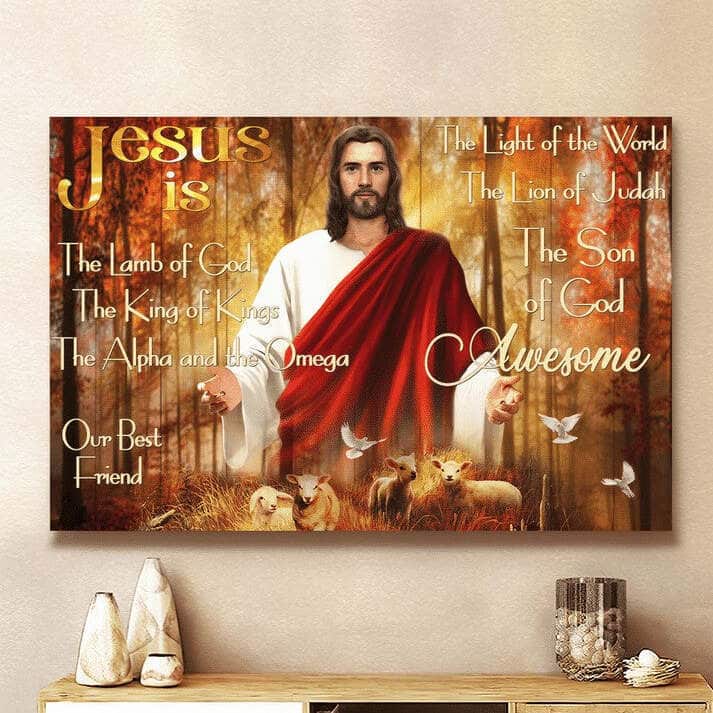 Christian Jesus Is The Lamb Of God Canvas Wall Art Christian Jesus Is The Lamb Of God Canvas Wall Art