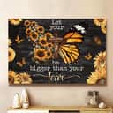 Christian Jesus Let Your Faith Be Bigger Than Your Fear Canvas Wall Art Christian Jesus Let Your Faith Be Bigger Than Your Fear Canvas Wall Art