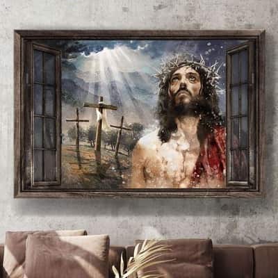 Christian Jesus A Sign Of God He Is Our Savior Canvas Wall Art