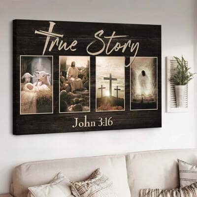 Christian Jesus True Story Canvas Wall Art