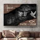 Christian Jesus Faith Over Fear Canvas Wall Art Christian Jesus Faith Over Fear Canvas Wall Art