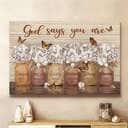 Jesus Beautiful Flower God Says You Are Canvas Wall Art Jesus Beautiful Flower God Says You Are Canvas Wall Art