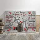 Flowers Cardinal Jesus I Still Believe In Amazing Grace Canvas Wall Art