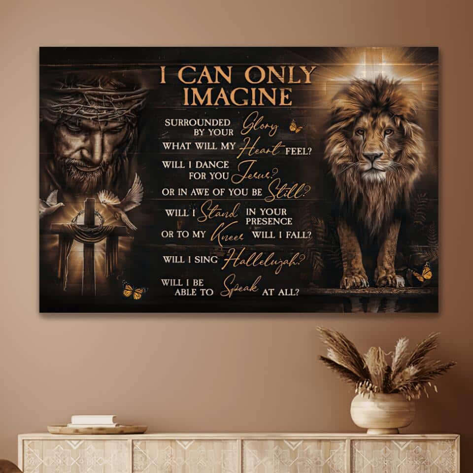Christian Canvas Wall Art I Can Only Imagine Lion Of Judah Jesus Christian Canvas Wall Art I Can Only Imagine Lion Of Judah Jesus