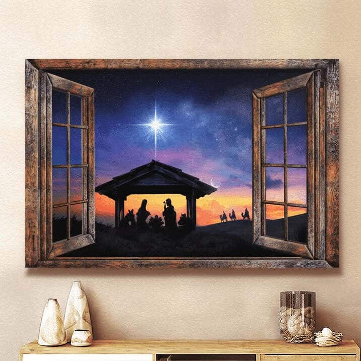 Christian Canvas Wall Art Halo Night Jesus Christian Canvas Wall Art Halo Night Jesus