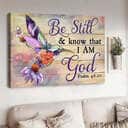 Hummingbird Flower Be Still And Know That I Am God Canvas Wall Art