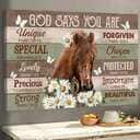 Christian Canvas Wall Art Horse God Says You Are