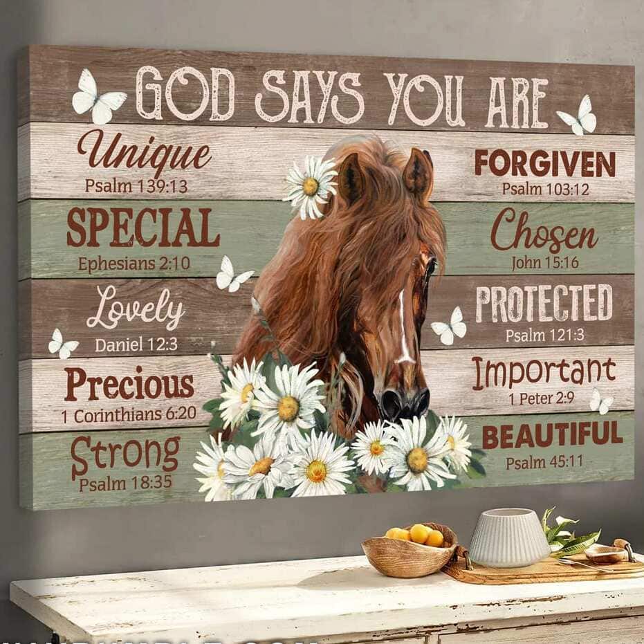 Christian Canvas Wall Art Horse God Says You Are Christian Canvas Wall Art Horse God Says You Are