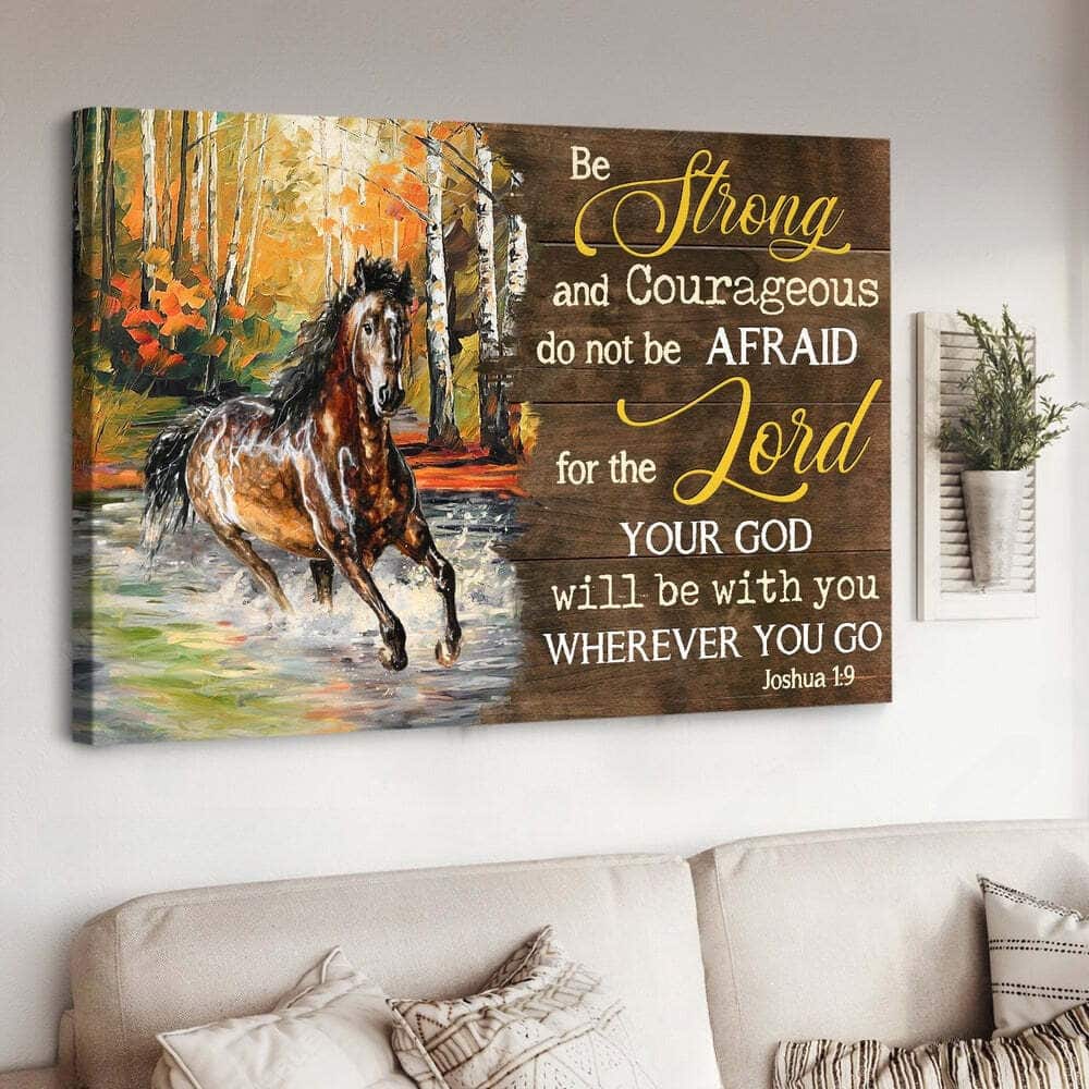 Horse Your God Will Be With You Wherever You Go Canvas Wall Art