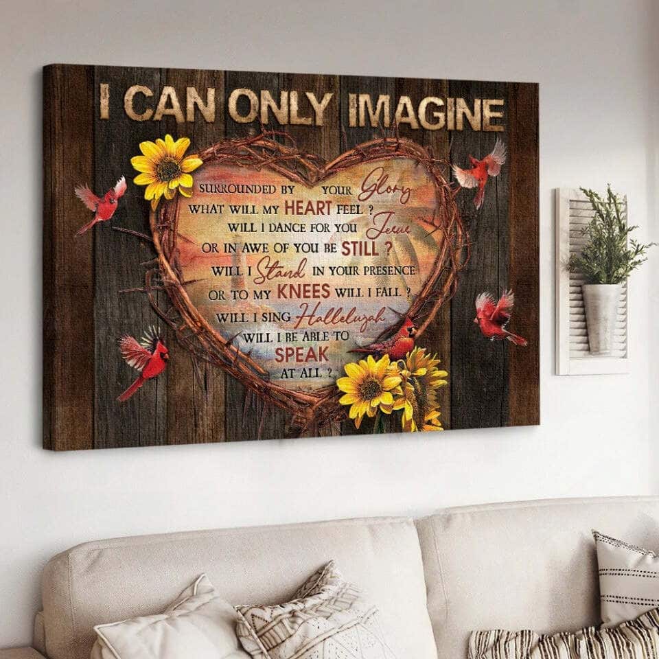 Christian Canvas Wall Art Heart Of Thorn Sunflower I Can Only Imagine Christian Canvas Wall Art Heart Of Thorn Sunflower I Can Only Imagine