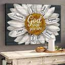 Christian Canvas Wall Art Daisy Flower God Says You Are Unique Christian Canvas Wall Art Daisy Flower God Says You Are Unique