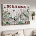 Vintage Garden God Says You Are Unique Canvas Wall Art Vintage Garden God Says You Are Unique Canvas Wall Art