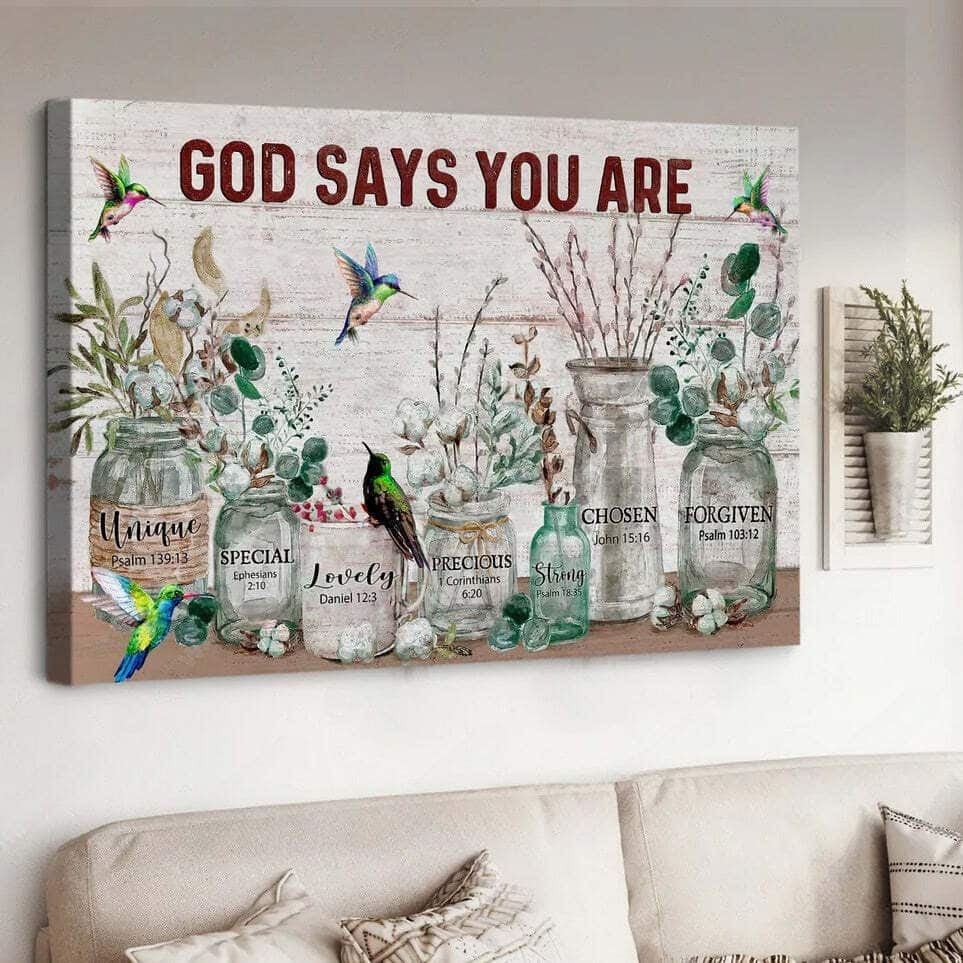 Vintage Garden God Says You Are Unique Canvas Wall Art Vintage Garden God Says You Are Unique Canvas Wall Art