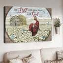 Flower Field Jesus Be Still And Know That I Am God Canvas Wall Art Flower Field Jesus Be Still And Know That I Am God Canvas Wall Art