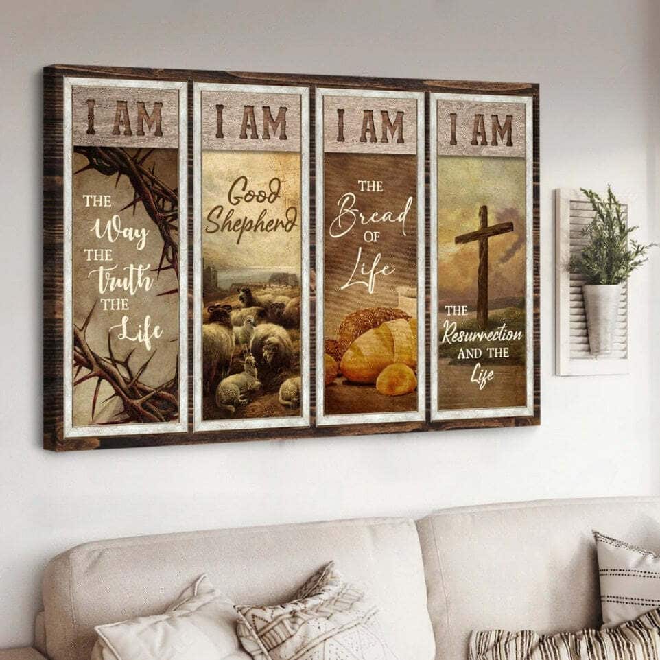 Christian I Am The Resurrections And The Life Canvas Wall Art