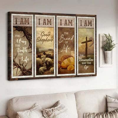 Christian I Am The Resurrections And The Life Canvas Wall Art
