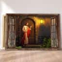 Christian Jesus Knocks On The Door Canvas Wall Art