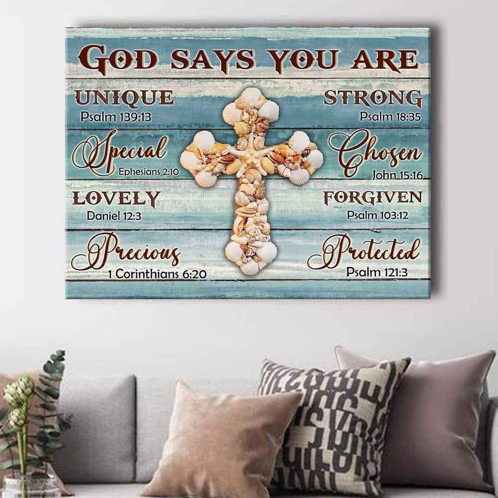 Christian God Says You Are Special Lovely Precious Strong Canvas Wall Art Christian God Says You Are Special Lovely Precious Strong Canvas Wall Art