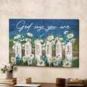 Christian Daisy Garden God Says You Are Unique Special Canvas Wall Art Christian Daisy Garden God Says You Are Unique Special Canvas Wall Art