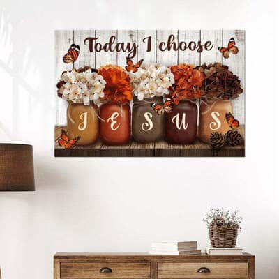 Christian Canvas Wall Art Today I Choose Jesus