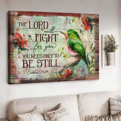 Christian Canvas Wall Art The Lord Will Fight For You You Need Only To Be Still