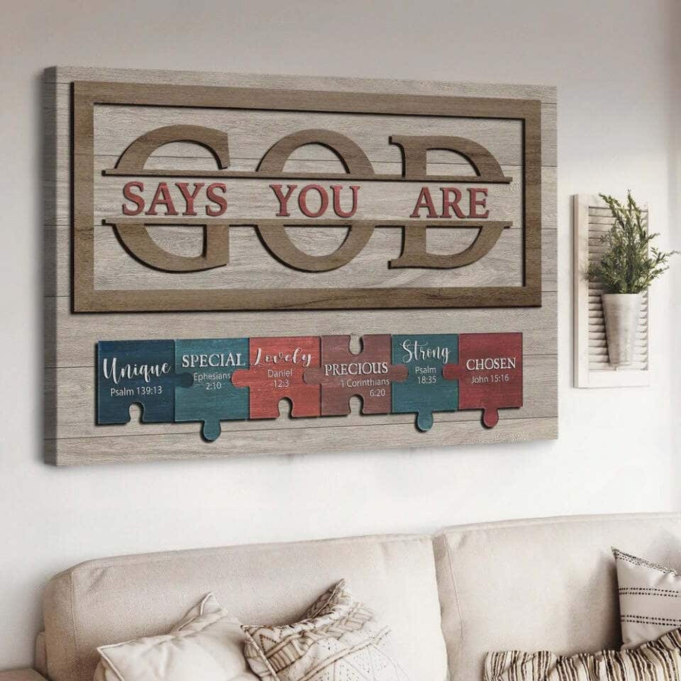 Christian God Says You Are Canvas Wall Art Chosen Christian God Says You Are Canvas Wall Art Chosen