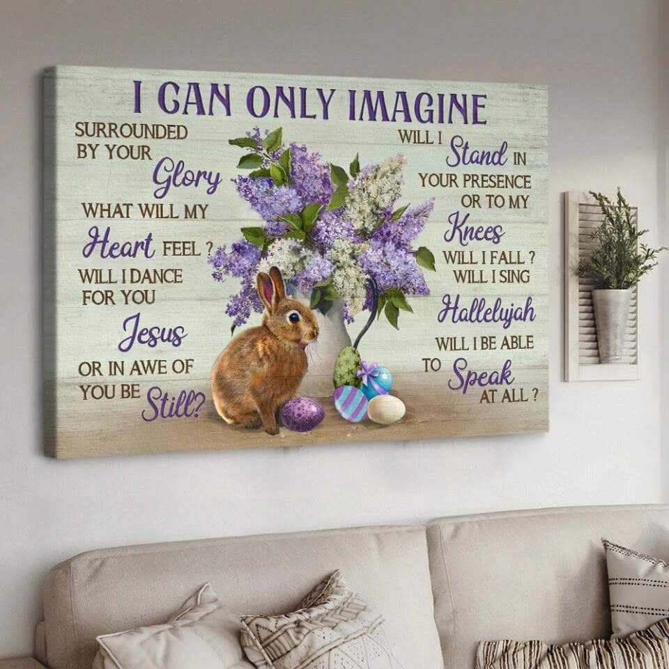 Christian I Can Only Imagine Canvas Wall Art Purple Flower Rabbit Christian I Can Only Imagine Canvas Wall Art Purple Flower Rabbit