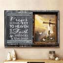 Christian Canvas Wall Art Prayer Is The Key To Heaven Jesus