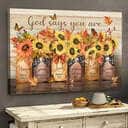 Christian God Says You Are Canvas Wall Art Sunflower Christian God Says You Are Canvas Wall Art Sunflower