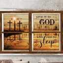 Christian Canvas Wall Art Cross Give It To God And Go To Sleep Christian Canvas Wall Art Cross Give It To God And Go To Sleep