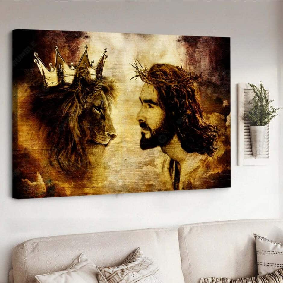Christian Canvas Wall Art Lion Of Judah King Of Kings Christian Canvas Wall Art Lion Of Judah King Of Kings
