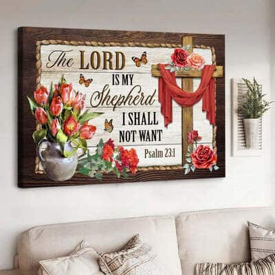 Christian Canvas Wall Art Psalm 23:1 The Lord Is My Shepherd