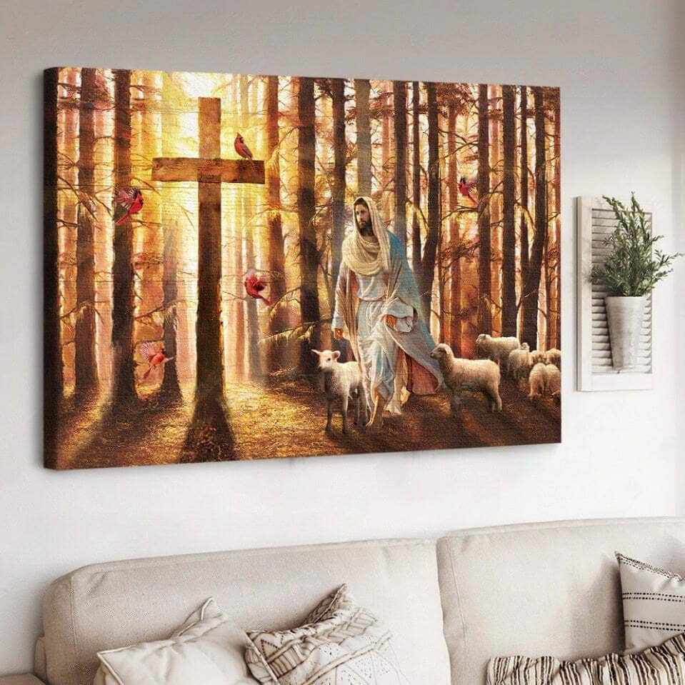 Christian Jesus Lamb Of God Canvas Wall Art