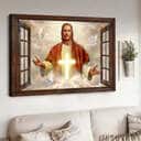 Cross Dove Come With Me Jesus Canvas Wall Art