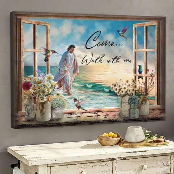 Come Walk With Me Jesus Canvas Wall Art Come Walk With Me Jesus Canvas Wall Art