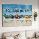 Christian God Says You Are Canvas Wall Art Boat Beach Christian God Says You Are Canvas Wall Art Boat Beach
