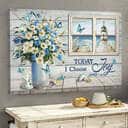 Daisy Flower Christian James 1:2 Today I Choose Joy Canvas Wall Art