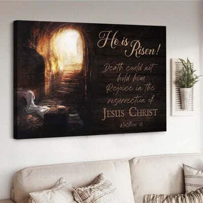 Jesus Christ He Is Risen Canvas Wall Art