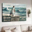 Beach Jesus Way Maker Miracle Worker Canvas Wall Art Beach Jesus Way Maker Miracle Worker Canvas Wall Art