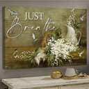 Baby Flower Hummingbird Jesus Just Breathe Canvas Wall Art