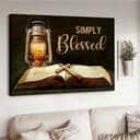Vintage Simply Blessed Canvas Wall Art Vintage Simply Blessed Canvas Wall Art