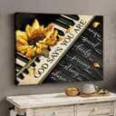 Sunflower On Piano God Says You Are Canvas Wall Art Sunflower On Piano God Says You Are Canvas Wall Art