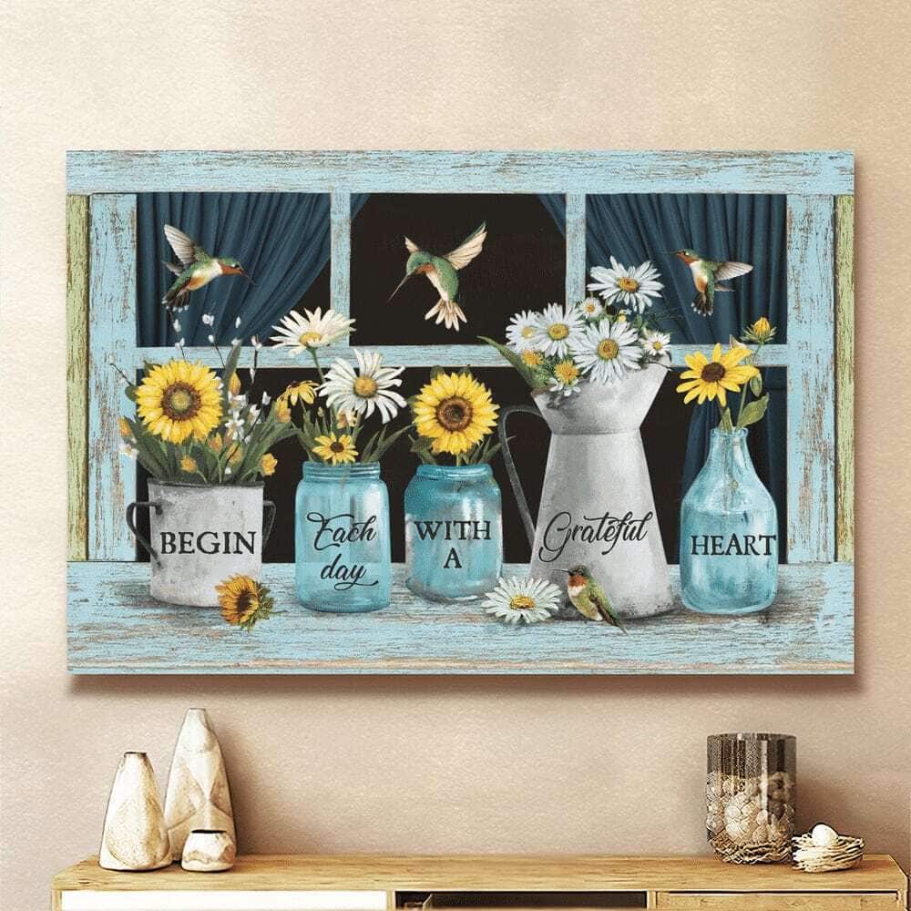 Christian Canvas Wall Art Begin Each Day With A Grateful Heart Christian Canvas Wall Art Begin Each Day With A Grateful Heart