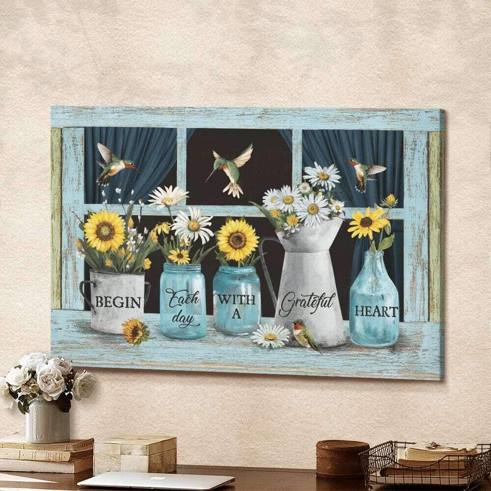 Christian Canvas Wall Art Begin Each Day With A Grateful Heart Christian Canvas Wall Art Begin Each Day With A Grateful Heart